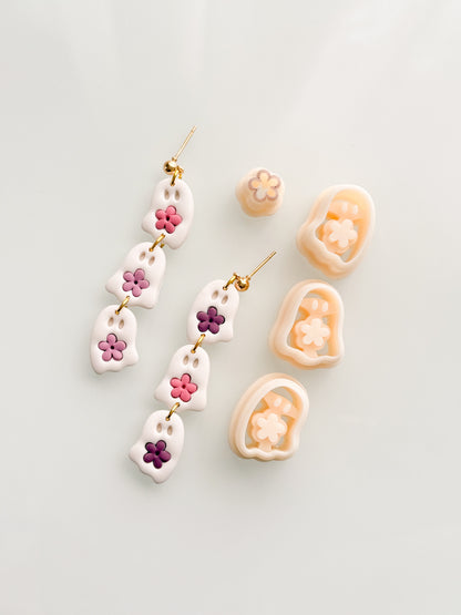 Triple Ghost Flowers Resin Printed Clay Cutter