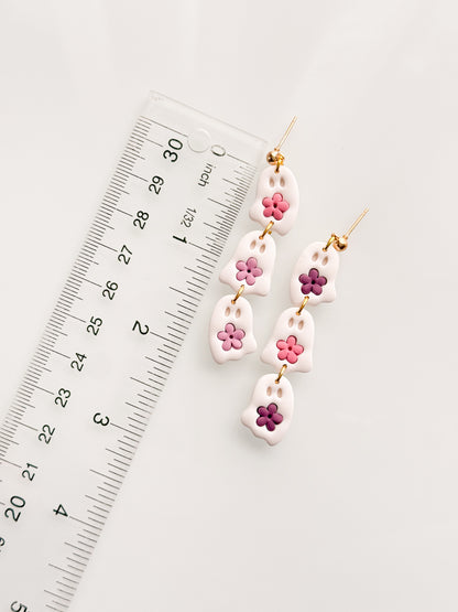 Triple Ghost Flowers Resin Printed Clay Cutter