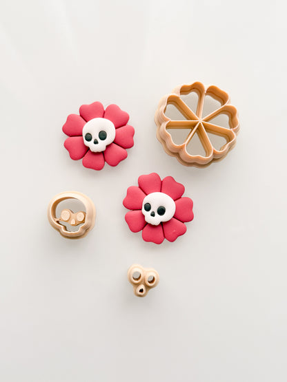 Skull Flower Clay Cutter