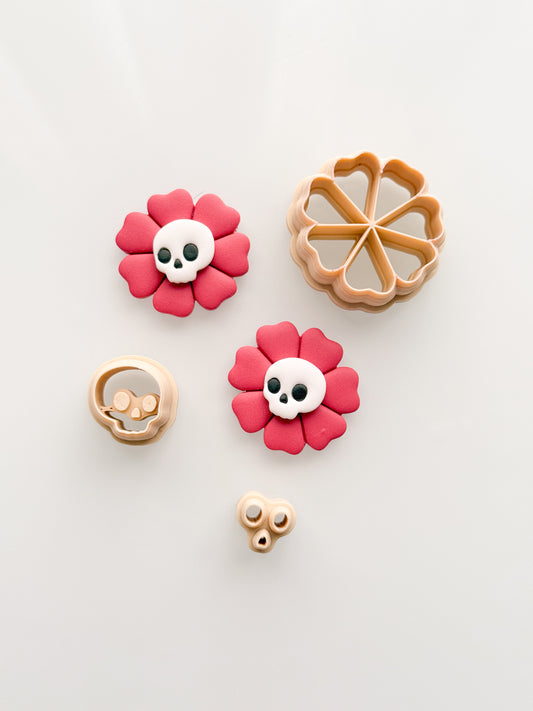 Skull Flower Clay Cutter