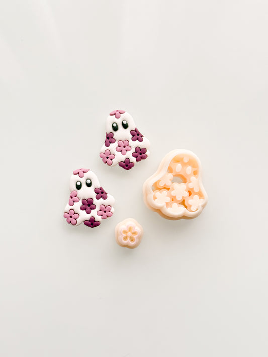 Floral Ghost Resin Printed Clay Cutter