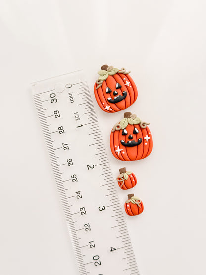 Pumpkin + Jack O'Lantern Face Clay Cutter