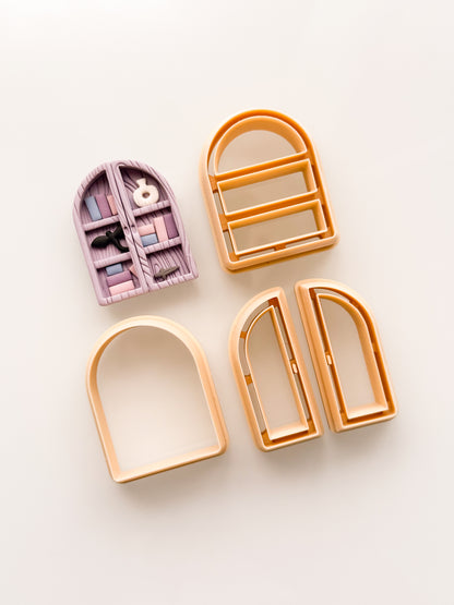 Bookshelf With Doors Clay Cutter Set