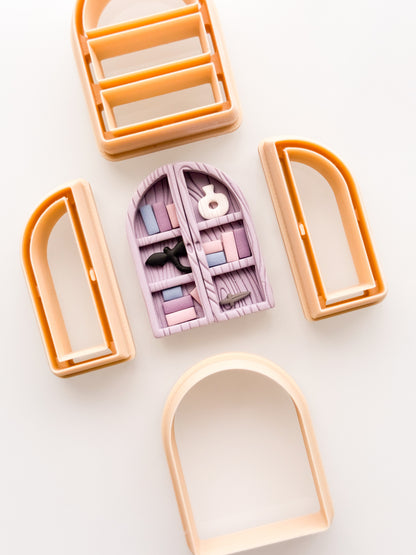 Bookshelf With Doors Clay Cutter Set