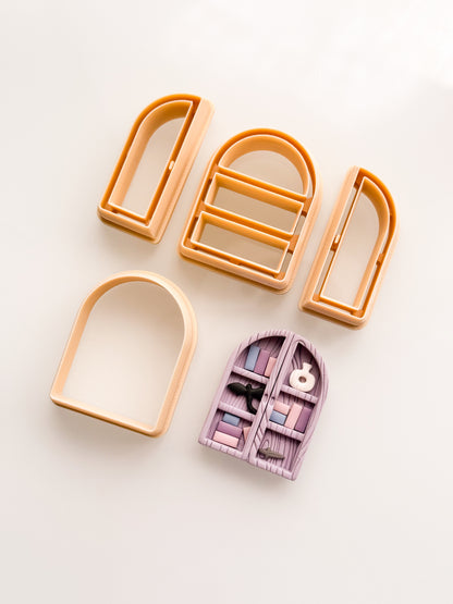 Bookshelf With Doors Clay Cutter Set