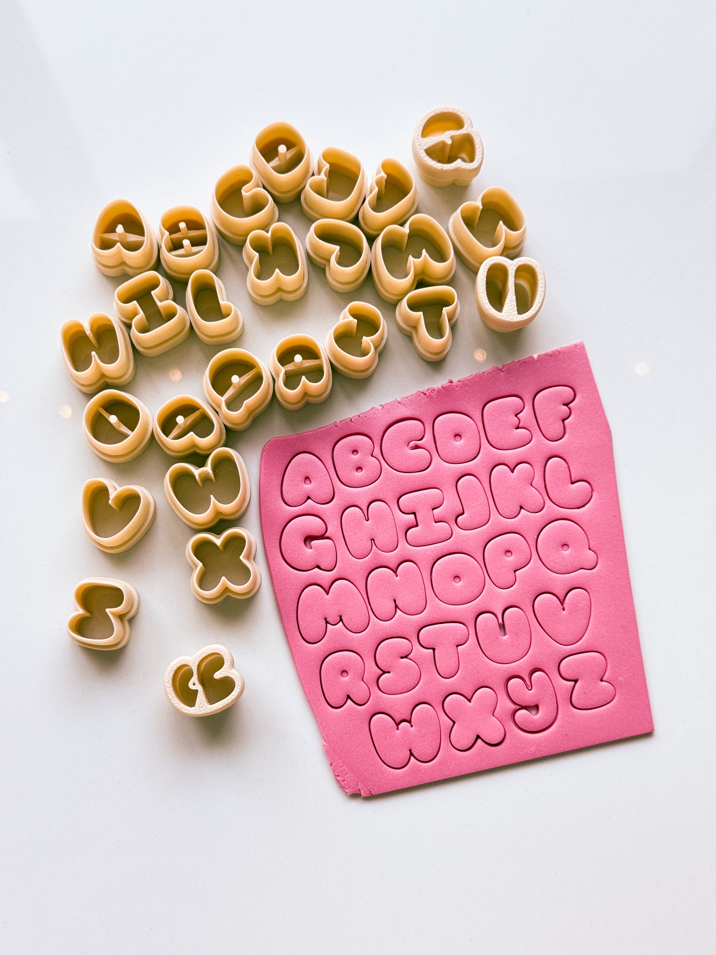 Bubble Letter Clay Cutters A - Z
