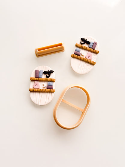 Oval + Book Shelf Clay Cutter Set
