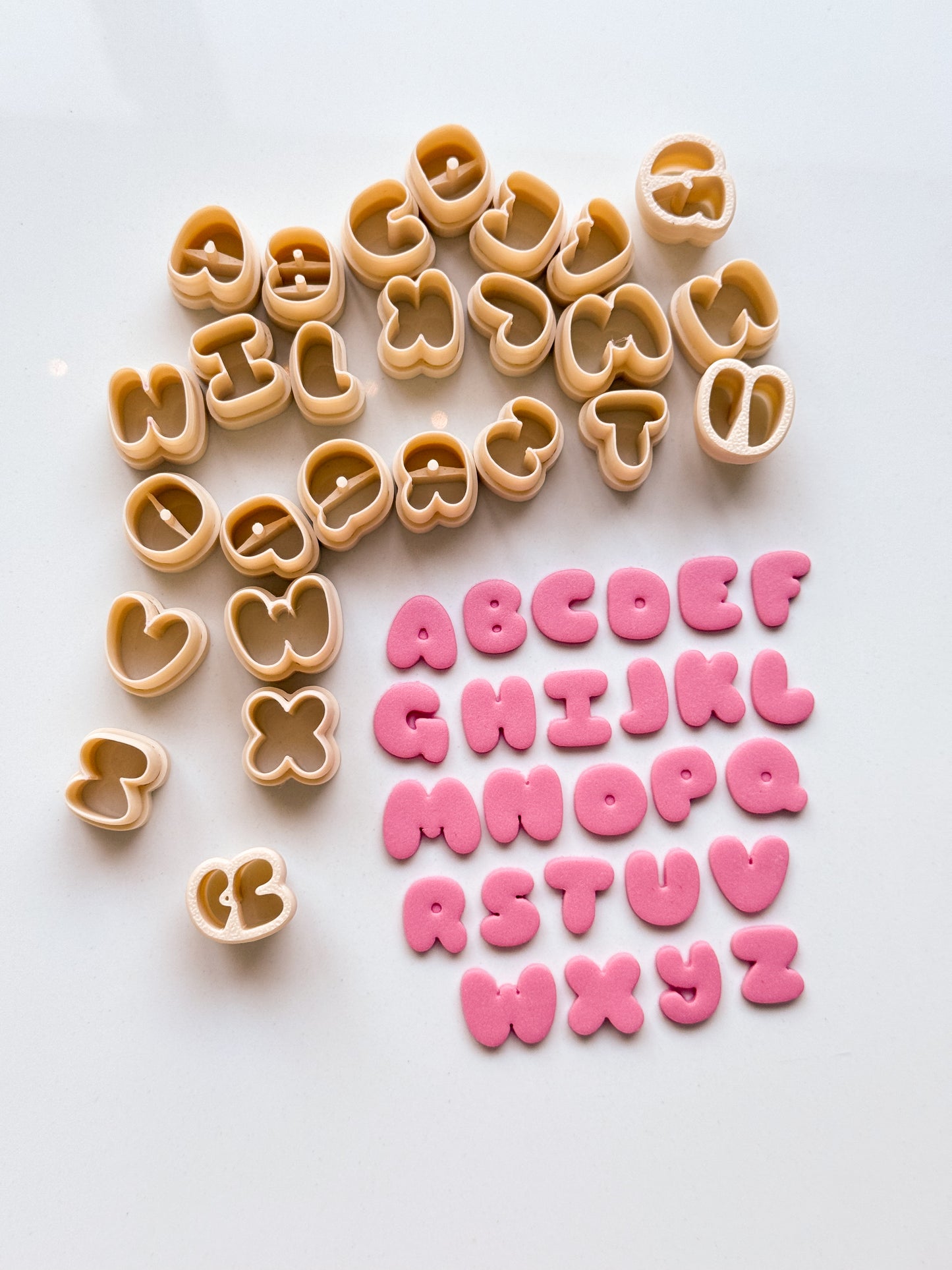 Bubble Letter Clay Cutters A - Z
