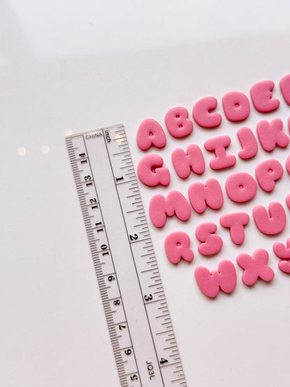Bubble Letter Clay Cutters A - Z