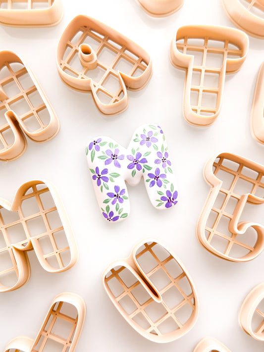 Giant Bubble Letters For Polymer Clay Clay Cutters