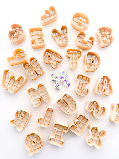 Giant Bubble Letters For Polymer Clay Clay Cutters