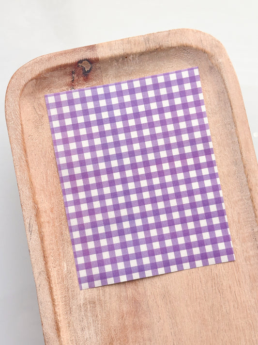 GINGHAM Purple Transfer Sheet