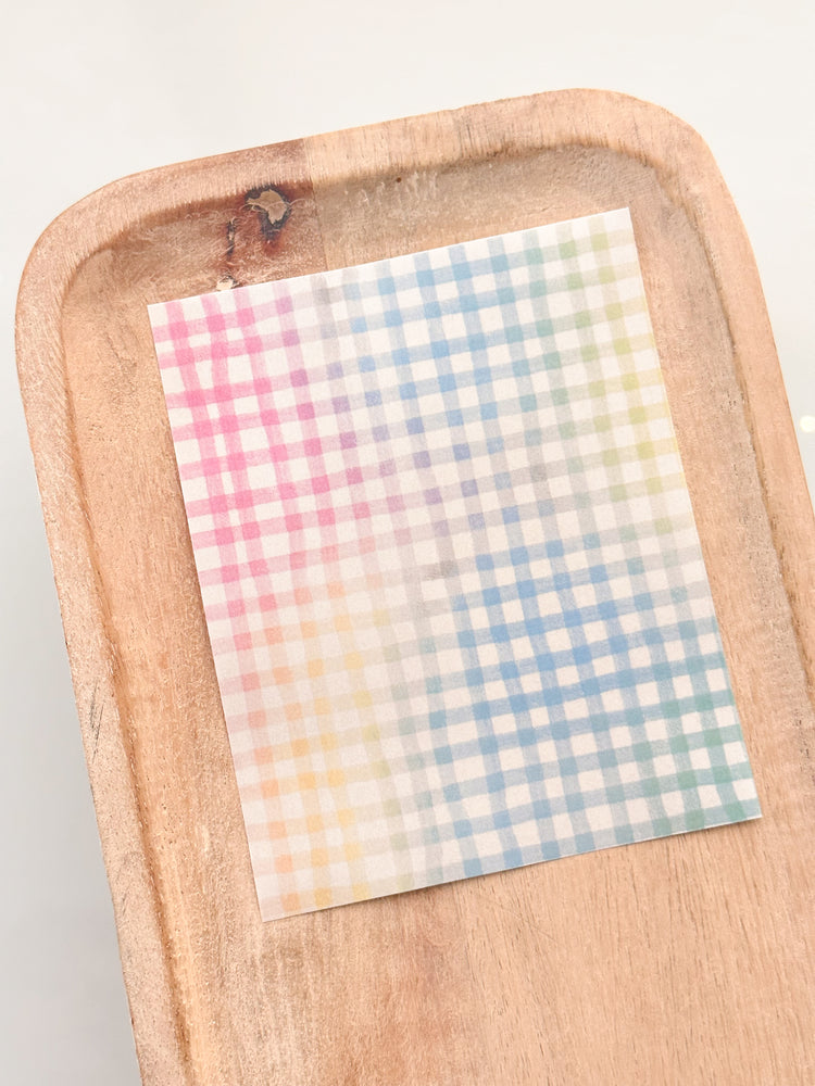 GINGHAM Rainbow Transfer Sheet