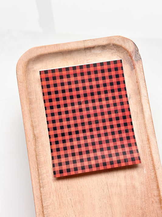 Hoja de transferencia GINGHAM naranja/negro