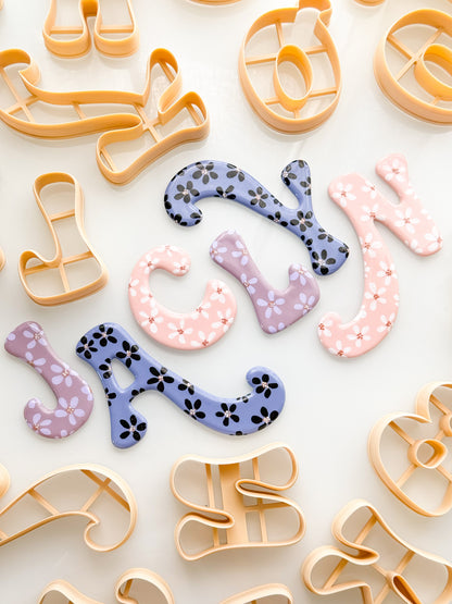 Fancy Bubble Letters For Polymer Clay Pottery Ceramics Clay Cutters