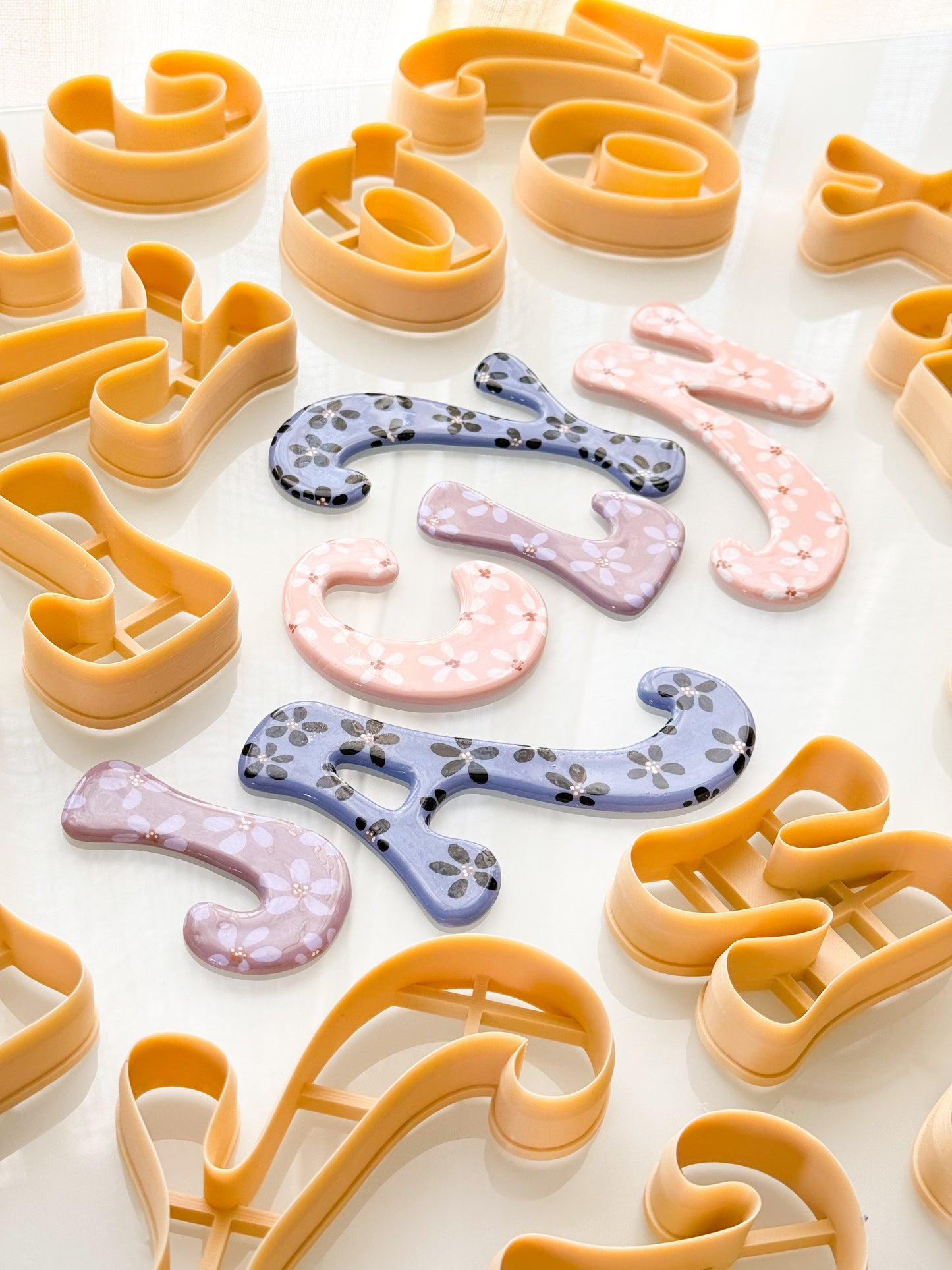 Fancy Bubble Letters For Polymer Clay Pottery Ceramics Clay Cutters