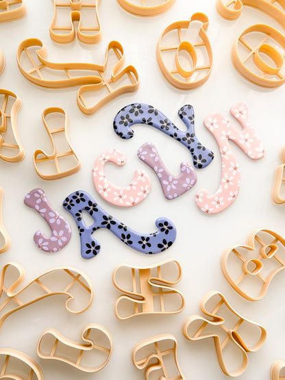Fancy Bubble Letters For Polymer Clay Pottery Ceramics Clay Cutters