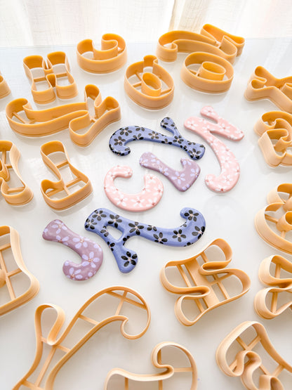 Fancy Bubble Letters For Polymer Clay Pottery Ceramics Clay Cutters