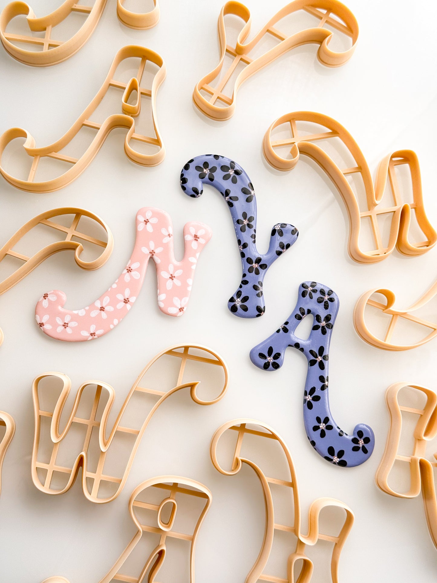 Fancy Bubble Letters For Polymer Clay Pottery Ceramics Clay Cutters