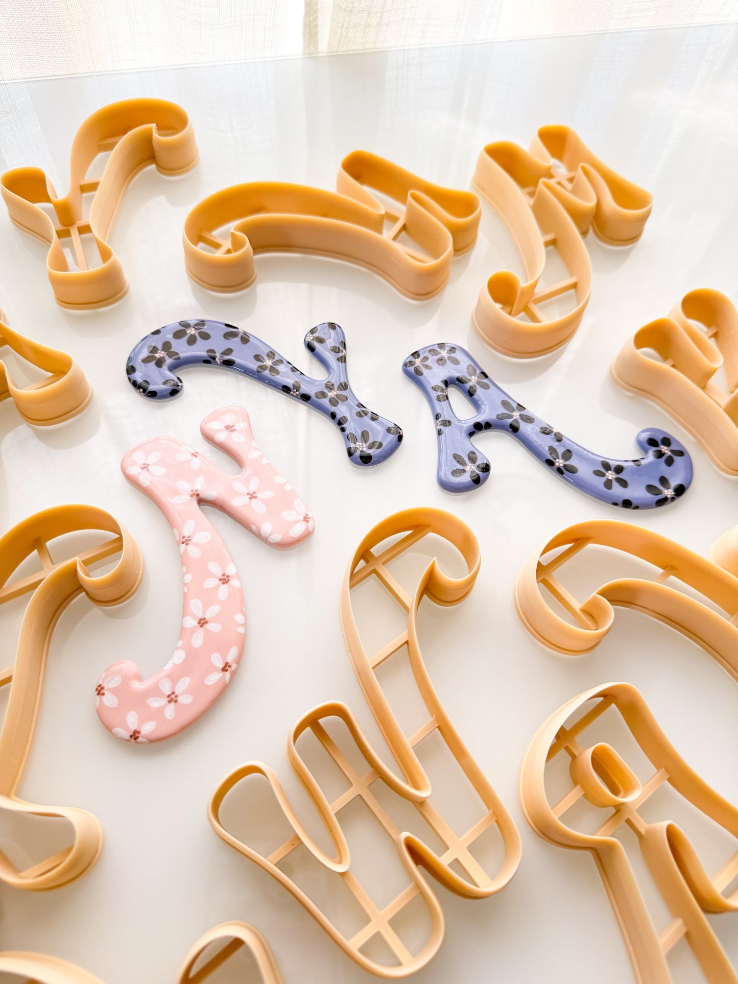 Fancy Bubble Letters For Polymer Clay Pottery Ceramics Clay Cutters