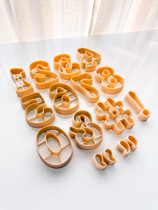 Bubble Numbers And Symbols For Polymer Clay Pottery Ceramics Clay Cutters