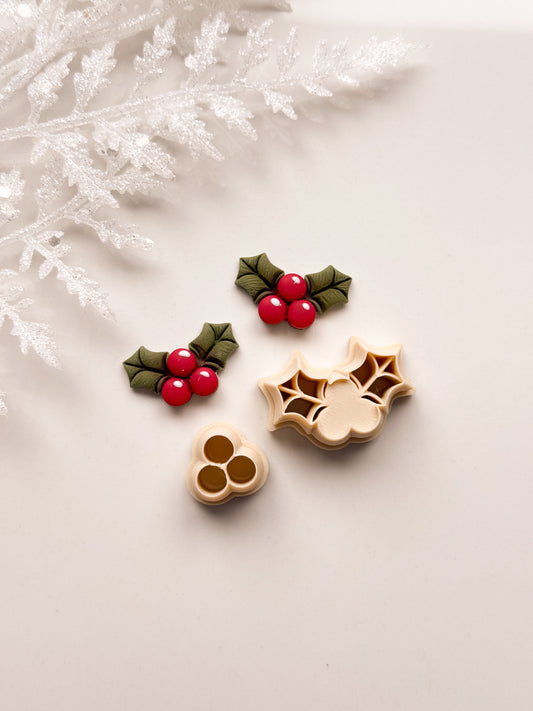 Holly Berry Bezel Builder Clay Cutter