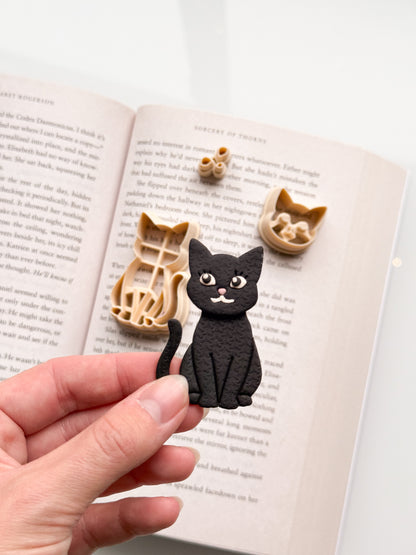 Cat Stacked Bookmark Clay Cutter Set