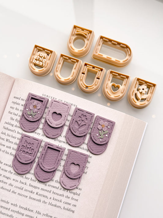 Mini Stitched Stacked Bookmark Clay Cutter Set