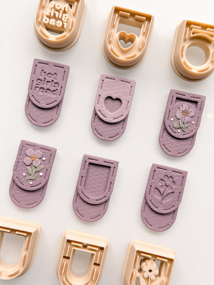 Mini Stitched Stacked Bookmark Clay Cutter Set
