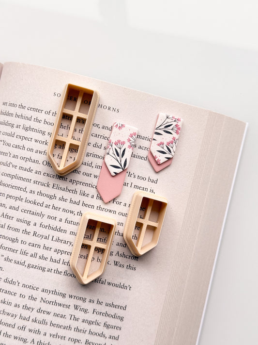 Pointed Stacked Bookmark Clay Cutter Set (Includes All 3)