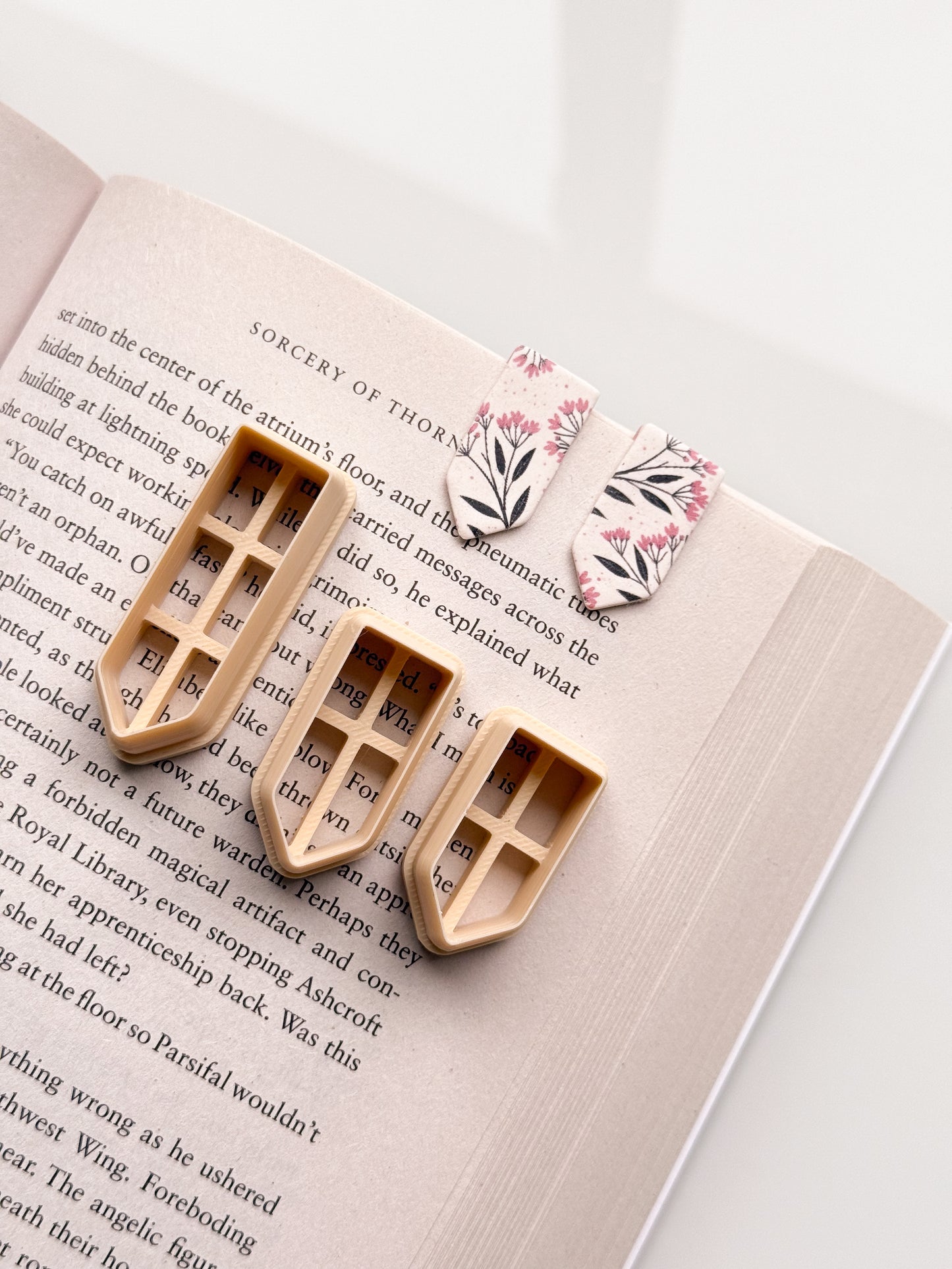Pointed Stacked Bookmark Clay Cutter Set (Includes All 3)