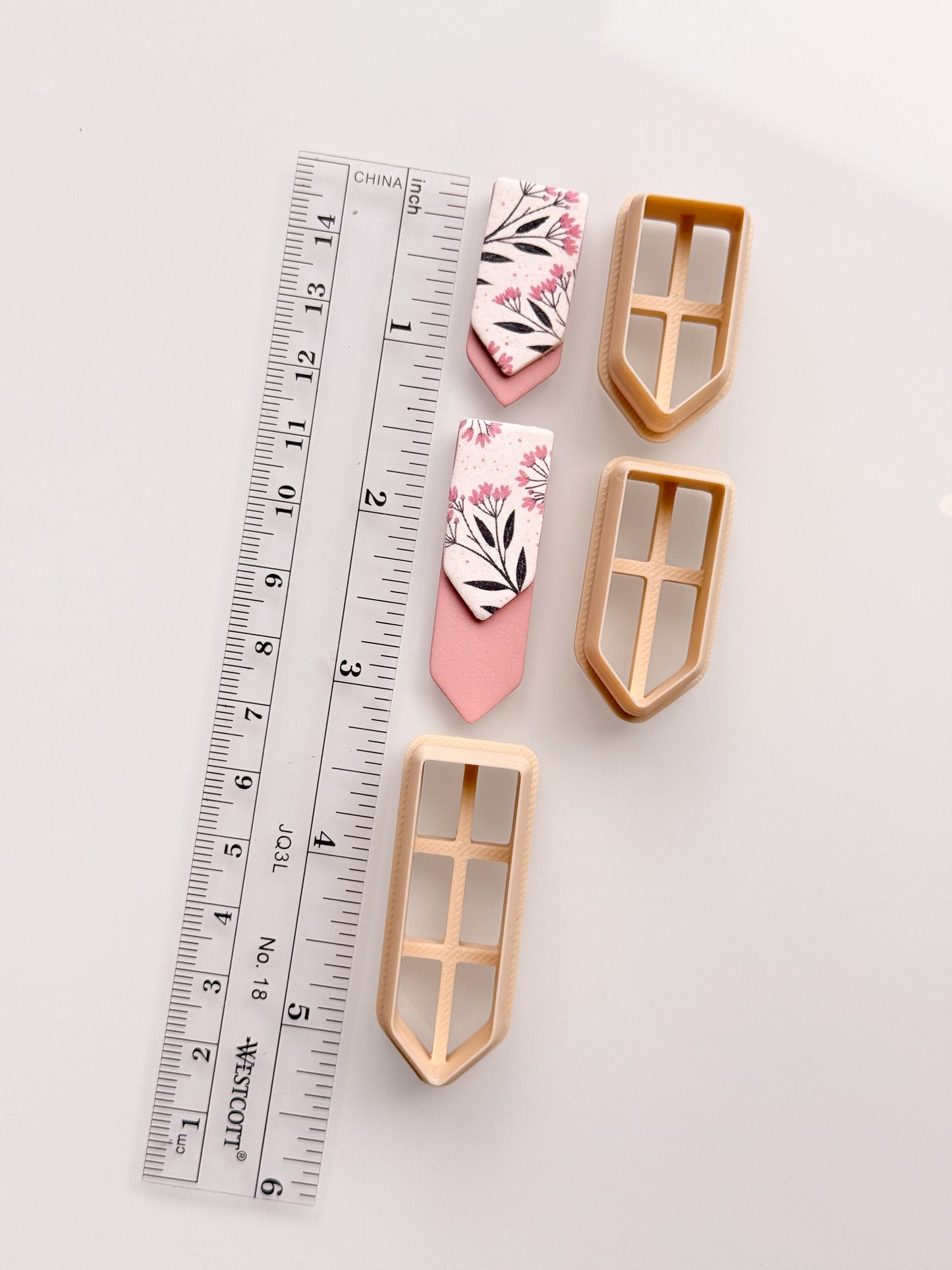 Pointed Stacked Bookmark Clay Cutter Set (Includes All 3)
