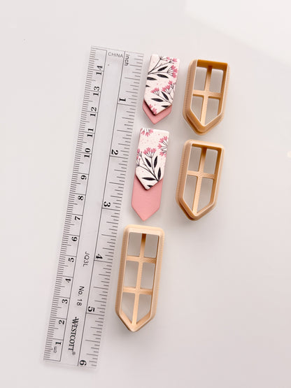 Pointed Stacked Bookmark Clay Cutter Set (Includes All 3)