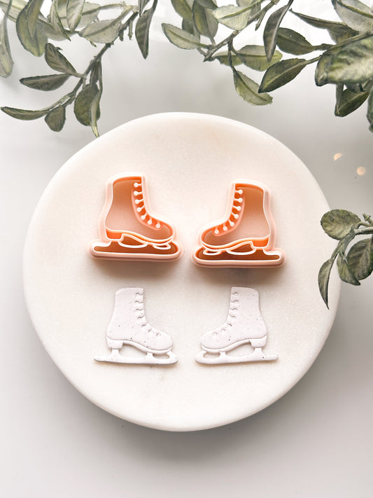 Ice Skates Clay Cutter Set