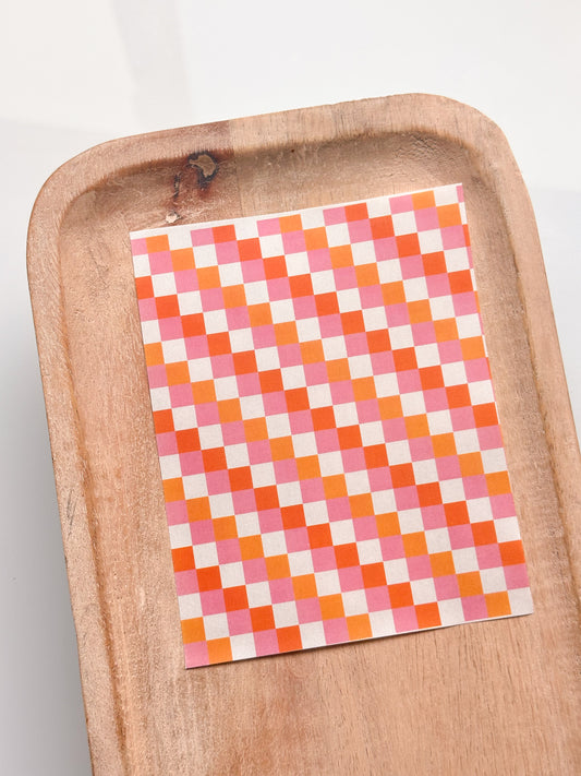 Multicolor Checkered Transfer Sheet