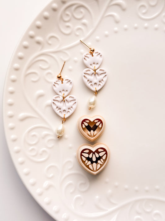 Elegant Heart Dangle Clay Cutter Set