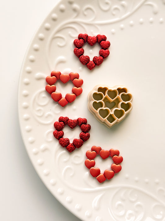 Embossed Heart Hoop Clay Cutter