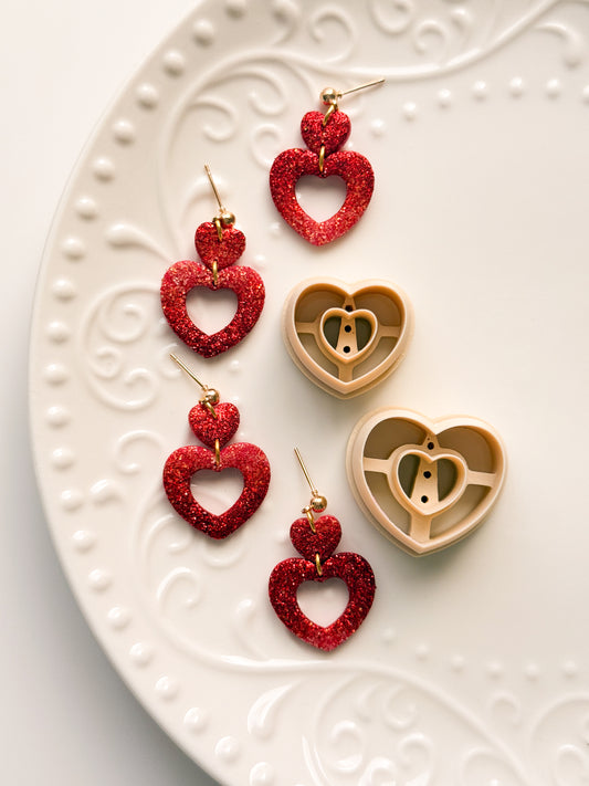 Classic Heart Dangle Clay Cutter - Drill Guides