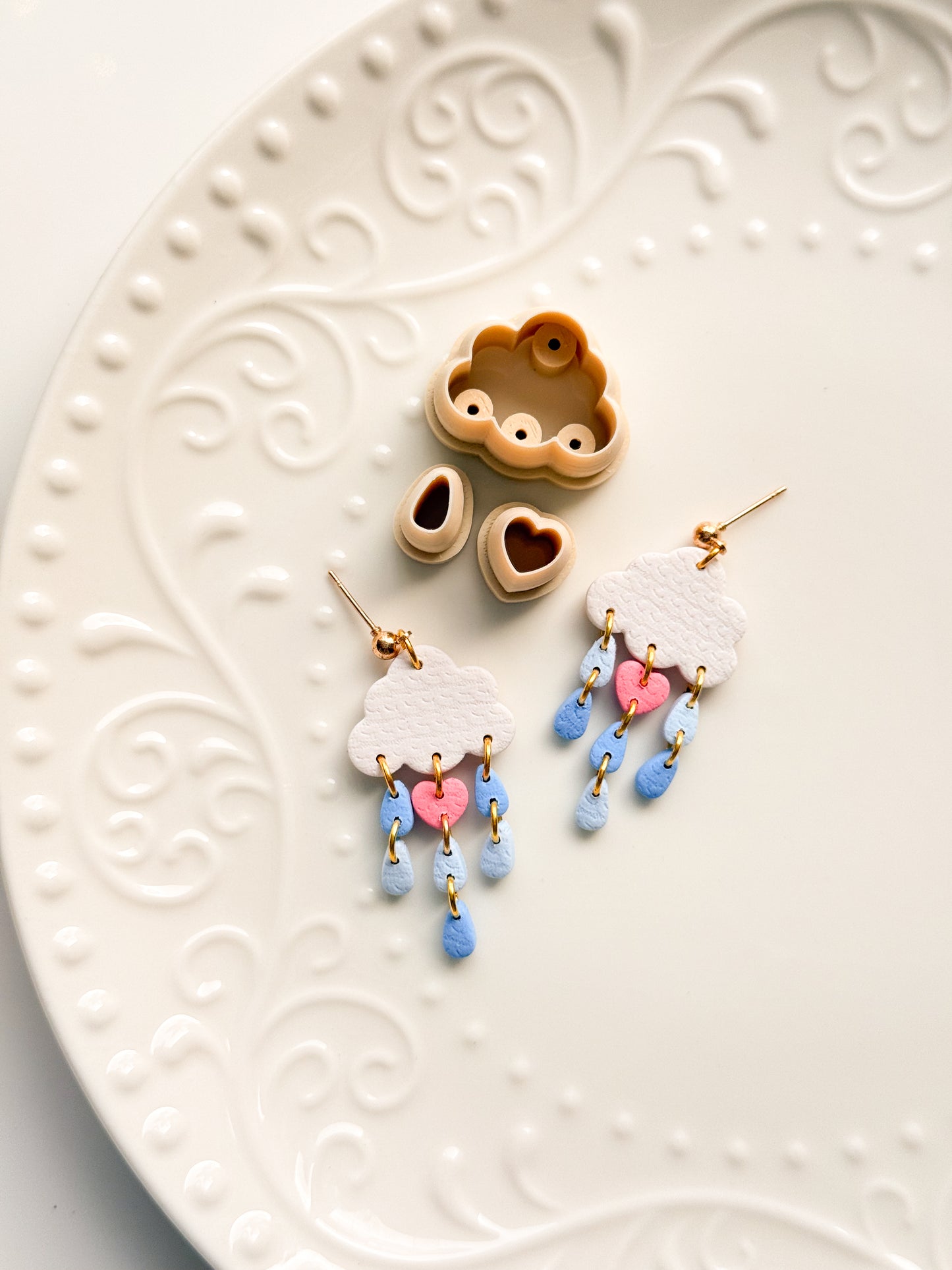 Valentine Cloud Clay Cutter Set - Drill Guides