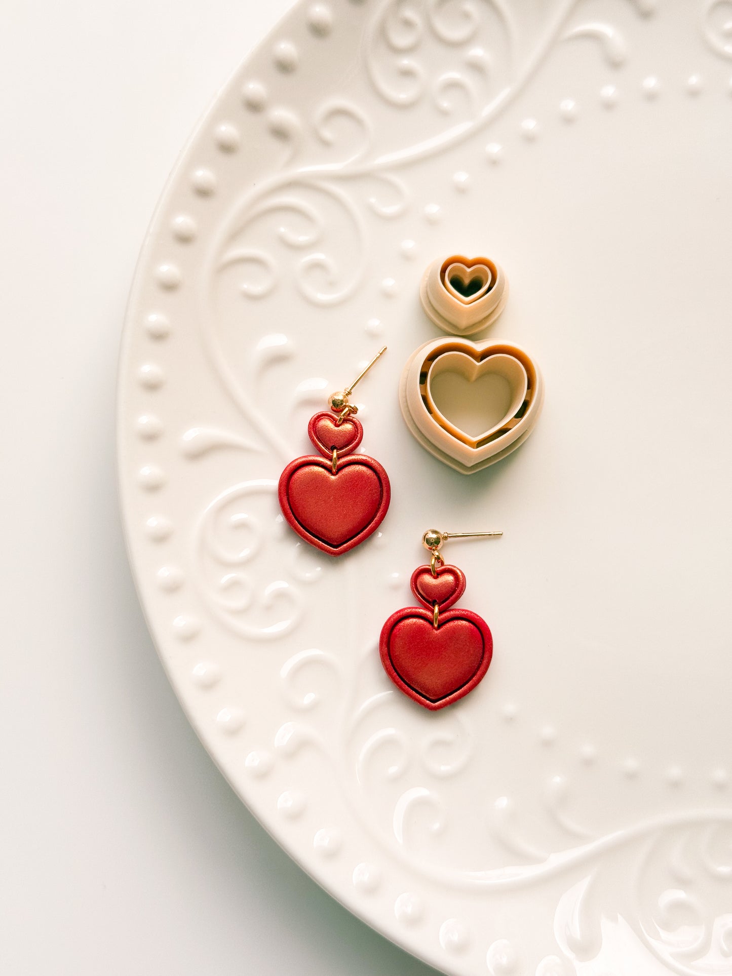 Bordered Heart Duo Clay Cutter Set