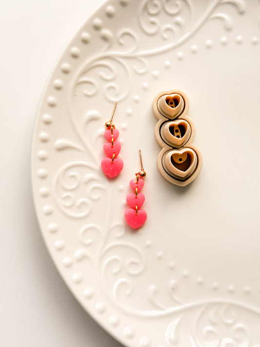 Mini Triple Heart 25 Clay Cutter Set