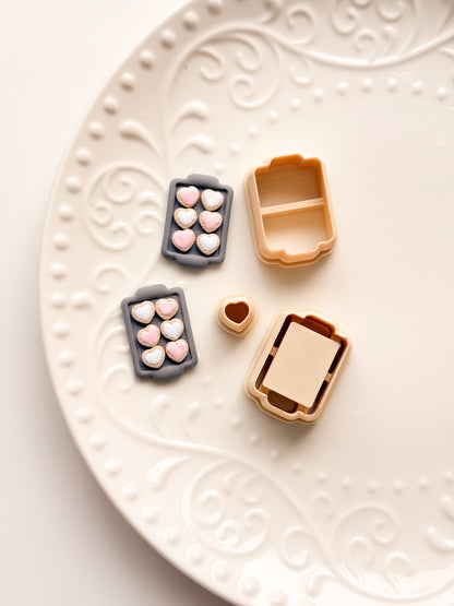 Heart Cookie Tray Clay Cutter Set