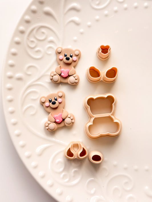Teddy Bear Builder Clay Cutter Set