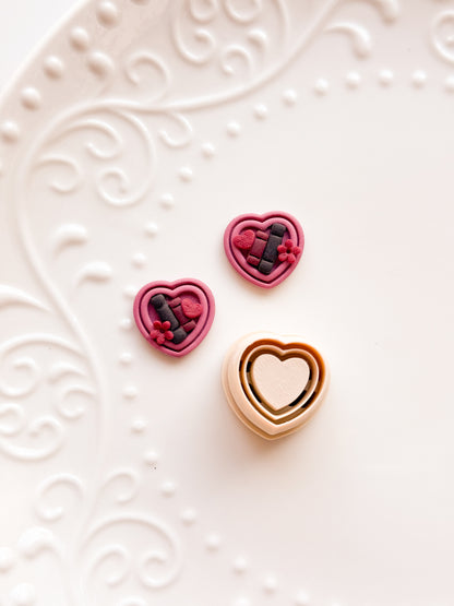 Mini Heart Bookshelf Clay Cutter