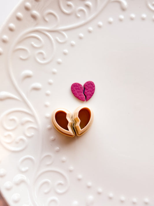 Broken Heart Studs Clay Cutter Set