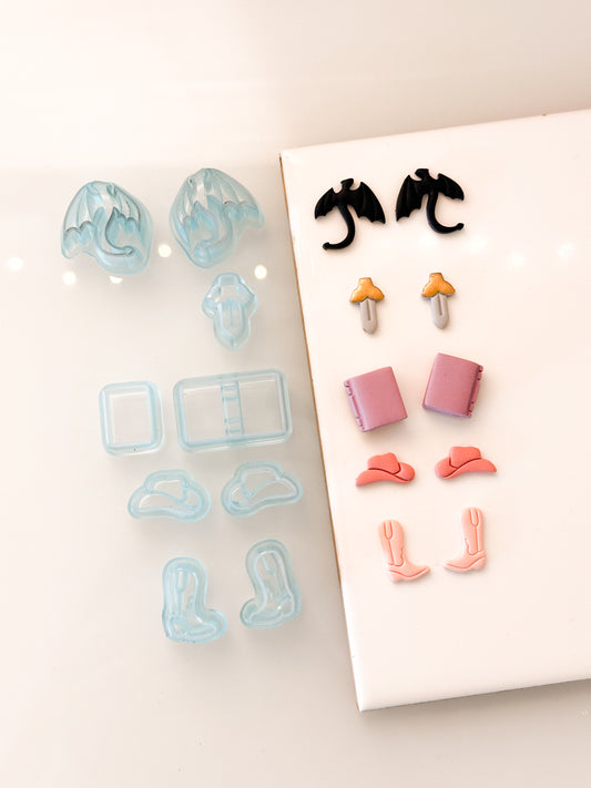 Bookish Studs Clay Cutters