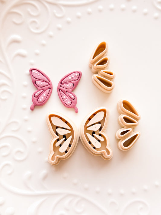 Butterfly Wing Bezels Clay Cutter Set
