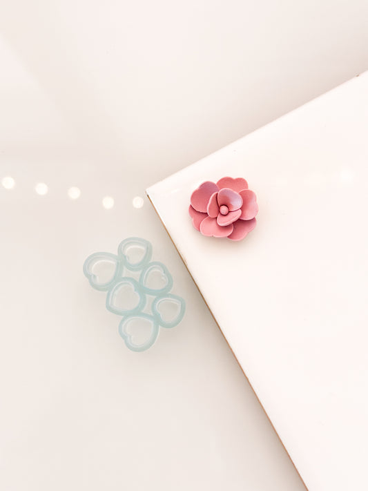 Heart Shaped Petal Micro Cluster Clay Cutter