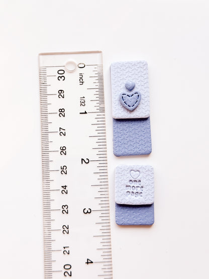 Rectangle Stacked Bookmark Clay Cutters