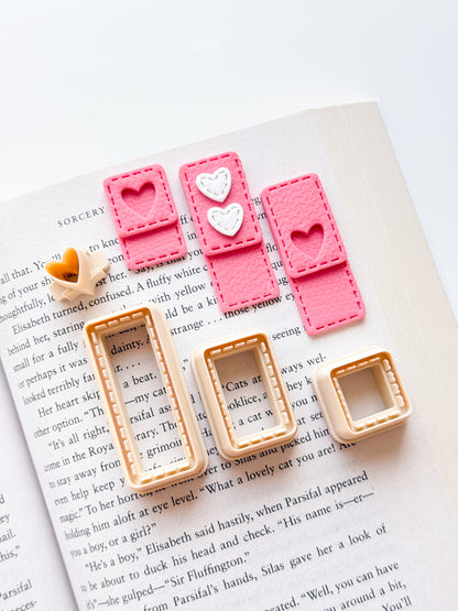Stitched Rectangle Stacked Bookmark Clay Cutters